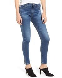 AG Farrah High Waist Split Hem Skinny Jeans