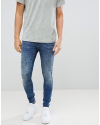 BLEND Flurry Distressed Muscle Fit Jeans In Authentic Wash