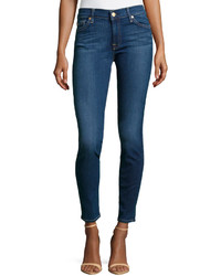 7 For All Mankind Gwenevere Skinny Jeans Verona Medium Bright Blue