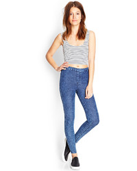 Forever 21 High Rise Stone Wash Jeggings
