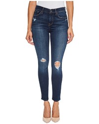 7 For All Mankind High Waist Ankle Skinny Jeans W Squiggle Destroy In Heritage Night Jeans