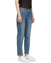 A.P.C. Indigo Cropped Skinny Jeans