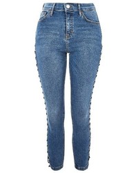 Topshop Jamie Side Lace Up Ankle Skinny Jeans