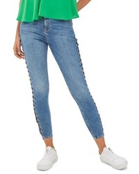 Topshop Jamie Side Lace Up Ankle Skinny Jeans
