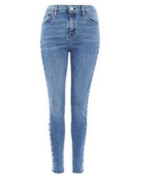 Topshop Jamie Side Lace Up Skinny Jeans