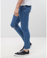 ONLY & SONS Jeans In Skinny Fit With Rip Knee And Cropped Raw Hem