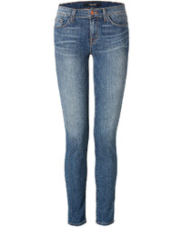 J Brand Jeans Mid Rise Skinny Jeans In Blue