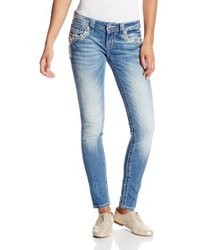 Miss Me Juniors Studs With Raw Fray Bootcut Jean
