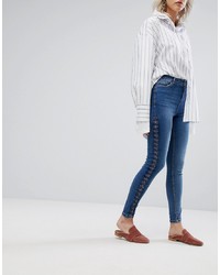 Urban Bliss Lace Up Skinny Jean