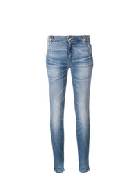 Just Cavalli Leather Stripe Detail Jeans