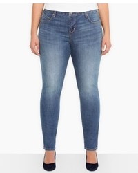Levi's Levi Plus Size Flatters Flaunts Skinny Jeans Distant Blue Wash