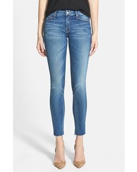 Mother Looker Frayed Ankle Jeans