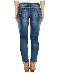 Rock and Roll Cowgirl Low Rise Skinny In Dark Vintage W0s2326 Jeans