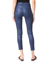 L'Agence Margot High Rise Skinny Coated Jeans