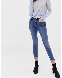 Oasis Mid Rise Skinny Jeans In Mid Wash