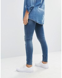Blank NYC Mid Rise Skinny Jeans With Distresssing