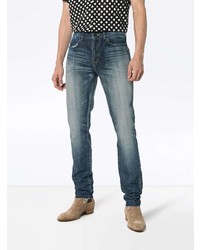 Saint Laurent Midblue Skinny Distressed Jeans