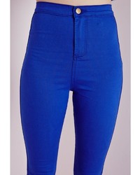 Missguided Jessica Super High Waisted Skinny Jeans Blue