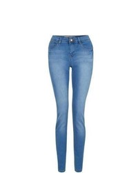 New Look Blue Jersey Faded Skinny Jeans