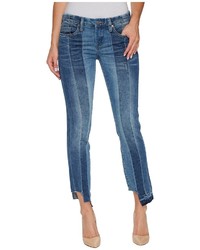 Blank NYC Novelty Denim Skinny With Seaming Detail Contrast Of Denim Washes In High And Low Jeans