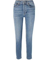 RE/DONE Originals High Rise Ankle Crop Skinny Jeans
