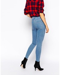 Just Female Pag Skinny Jeans With High Low Hem