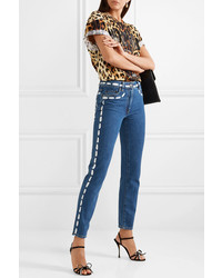 Moschino Painted Mid Rise Skinny Jeans