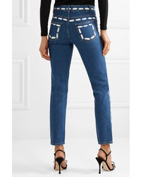 Moschino Painted Mid Rise Skinny Jeans