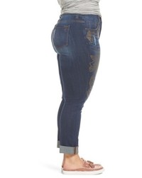 Melissa McCarthy Plus Size Seven7 Studded Roll Cuff Skinny Jeans