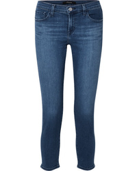 J Brand Sadey Cropped Mid Rise Slim Leg Jeans