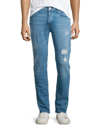 Hudson Sartor Raw Skinny Leg Denim Jeans Blue