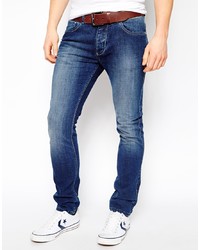 Selected Skinny Fit Jeans In Mid Wash