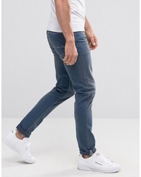 Asos Skinny Jeans In Smokey Blue Wash