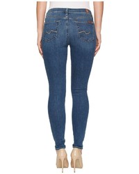 7 For All Mankind Skinny Jeans W Squiggle In Rich Coastal Blue Jeans