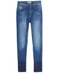 Anine Bing Skinny Jeans With Contrast Ankle Detail