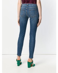 Dolce & Gabbana Skinny Jeans With Floral Button