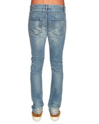 Saint Laurent Skinny Leg Stretch Cotton Jeans