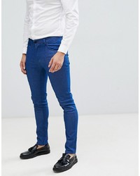 ASOS DESIGN Smart Skinny Jeans In Raw Blue