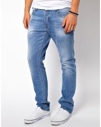 Solid Skinny Jeans Light Stone Wash
