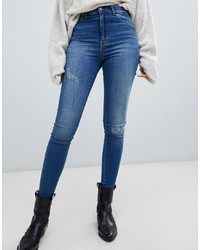 Dr. Denim Solitaire High Waist Super Skinny Jean With Distressing