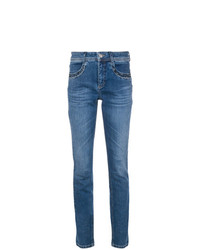 Cambio Studded Pocket Slim Fit Jeans