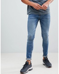 Pull&Bear Super Skinny Jeans In Blue