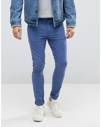 Asos Super Skinny Jeans In Bright Blue