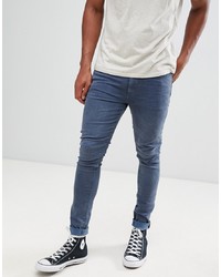 ASOS DESIGN Super Skinny Jeans In Dark Smokey Blue