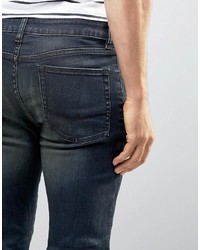 Asos Super Skinny Jeans In Dirty Blue Wash