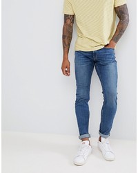Hollister Superskinny Stretch Jeans In Mid Wash