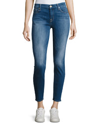 7 For All Mankind The Ankle Skinny Jeans Blue