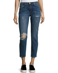 Current/Elliott The Easy Stiletto Love Destroy Cropped Skinny Jeans
