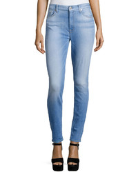 7 For All Mankind The High Waist Skinny Jeans Mediterranean Sky