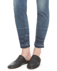 Mother The Looker Frayed Ankle Skinny Jeans